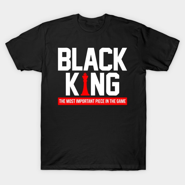 Black King Proud Black Men Black History Month Gift T-Shirt by BadDesignCo